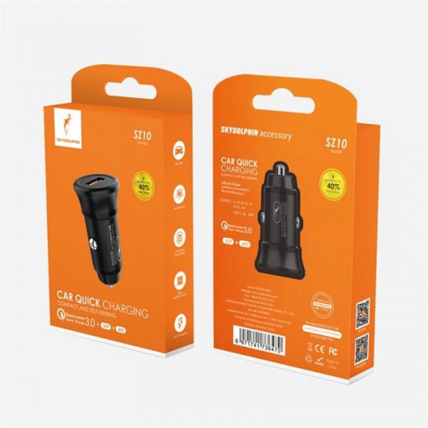 ������������ �������� ������� SkyDolphin SZ10 QC3.0 (1USB, 3.1A) Black (AZP-000086) - �������� 4