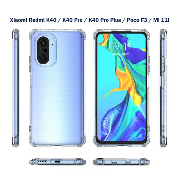 �����-�������� BeCover Anti-Shock ��� Xiaomi Redmi K40/K40 Pro/K40 Pro Plus/Poco F3/Mi 11i Clear (706974) - �������� 1