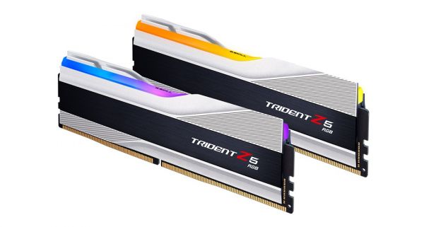   DDR5 2x32GB/6400 G.Skill Trident Z5 RGB Silver (F5-6400J3239G32GX2-TZ5RS) -  3