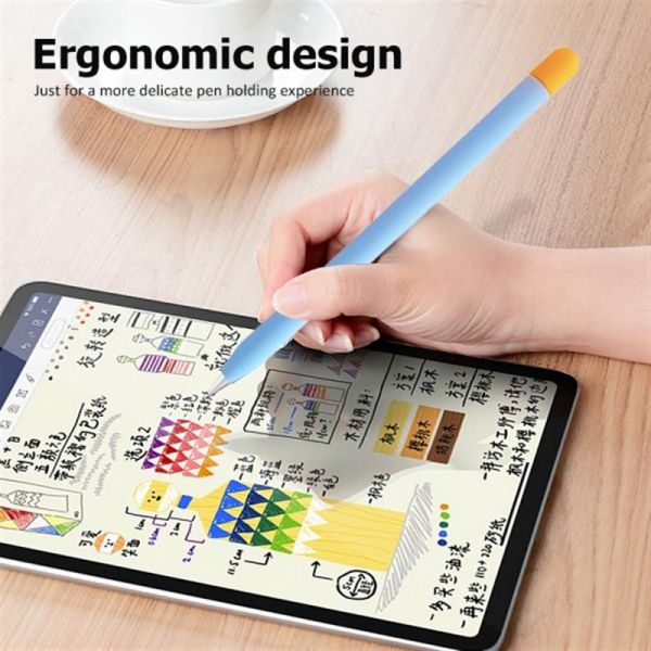 ����� Goojodoq Matt 2 Golor TPU ��� ������� Apple Pencil 2 Blue/Orange (1005002071193896BO) - �������� 4