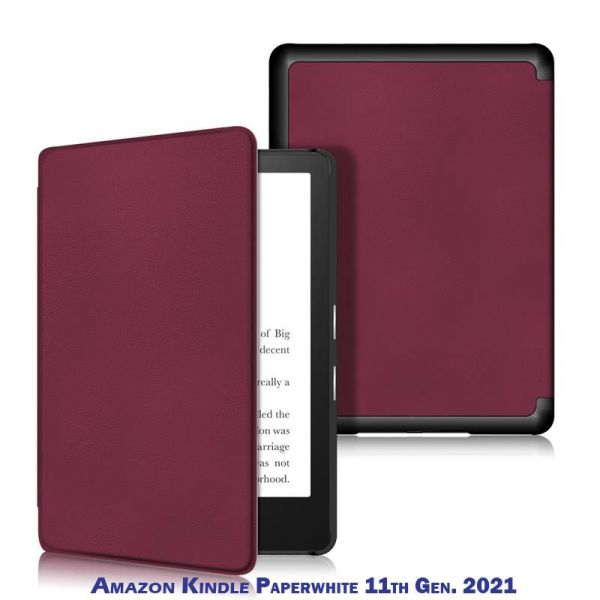 �����-������ BeCover Smart ��� Amazon Kindle Paperwhite 11th Gen. 2021 Red Wine (707208) - �������� 1