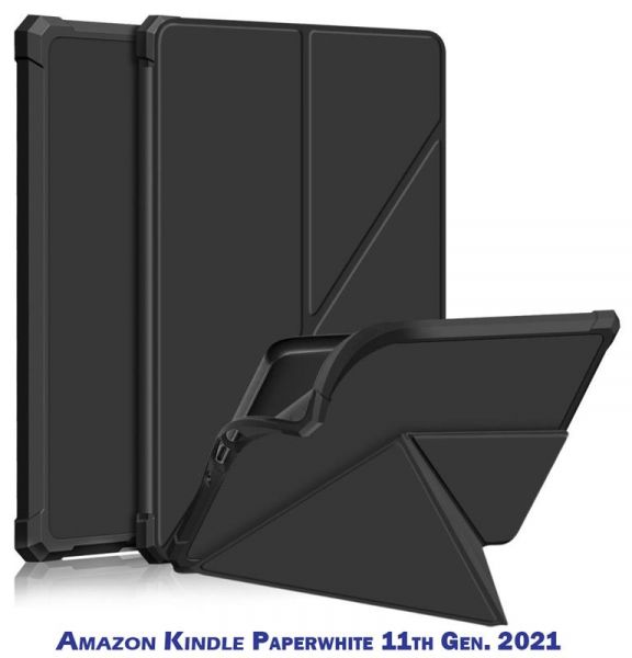 �����-������ BeCover Ultra Slim Origami ��� Amazon Kindle Paperwhite 11th Gen. 2021 Black (707218) - �������� 1