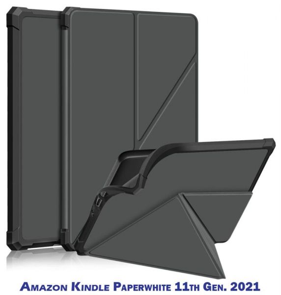 �����-������ BeCover Ultra Slim Origami ��� Amazon Kindle Paperwhite 11th Gen. 2021 Gray (707221) - �������� 1