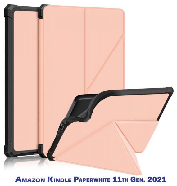 �����-������ BeCover Ultra Slim Origami ��� Amazon Kindle Paperwhite 11th Gen. 2021 Rose Gold (707223) - �������� 1