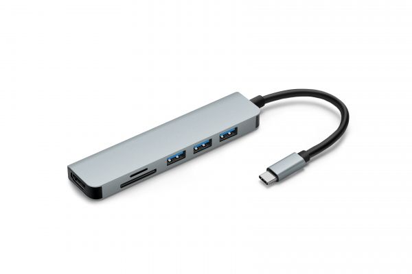  Type-C, ProLogix (PR-WUC-104B) 6 in 1 USB3.1 Type C to HDMI+1*USB3.0+2*USB2.0+TF+SD HUB -  4