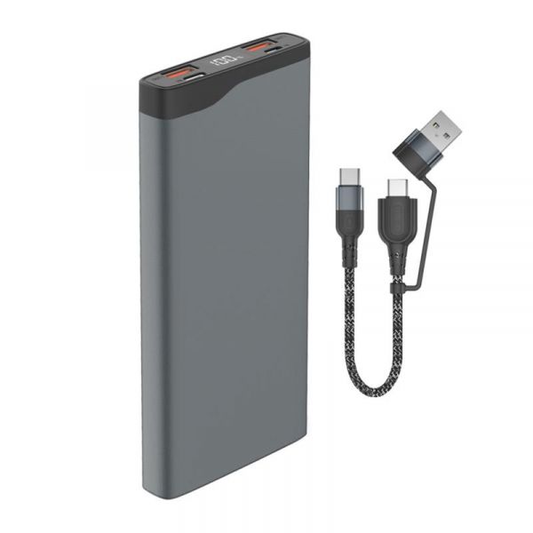  4smarts VoltHub Pro 10000mAh 22.5W with Quick Charge, PD gunmetal *Select Edition* -  1