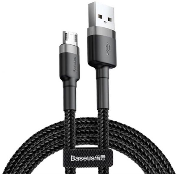 ������ Baseus Cafule USB-microUSB, 2.4A, 0.5� Black/Grey (CAMKLF-AG1) - �������� 1