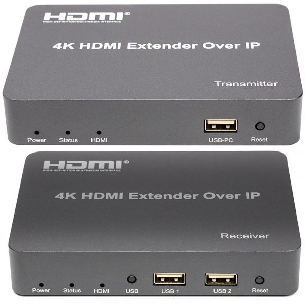 ���������� HDMI ������� PowerPlant HDMI 4K/30hz, �� 150�, ����� CAT5E/6 (HDES150-KVM) (CA912957) - �������� 2