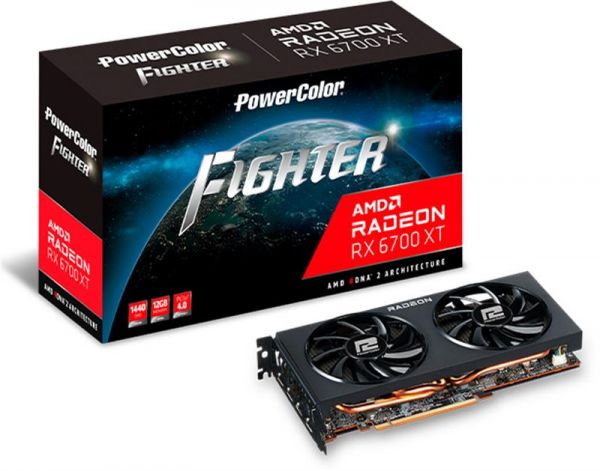 ³ AMD Radeon RX 6700 XT 12GB GDDR6 Fighter PowerColor (AXRX 6700XT 12GBD6-3DH) -  1