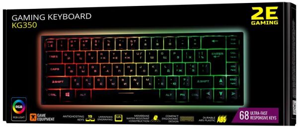 ���������� 2E Gaming KG350 RGB 68 Key Black (2E-KG350UBK) - �������� 6