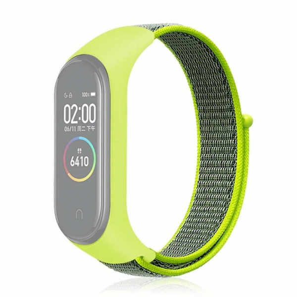 ������� BeCover Nylon Style ��� Xiaomi Mi Smart Band 7 Lime-Gray (707664) - �������� 1