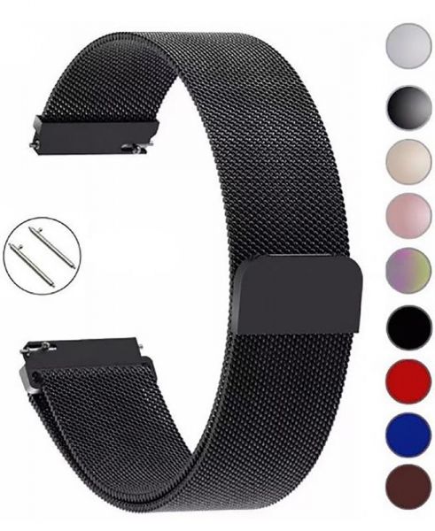 ������� BeCover Milanese Style ��� Samsung Galaxy (20mm)/Watch 5/ Watch 4 40/44mm/Watch 42mm/Watch Active/Active 2 40/44mm/Watch 3 41mm/Gear S2/Classic/Gear Sport Gray (707673) - �������� 6