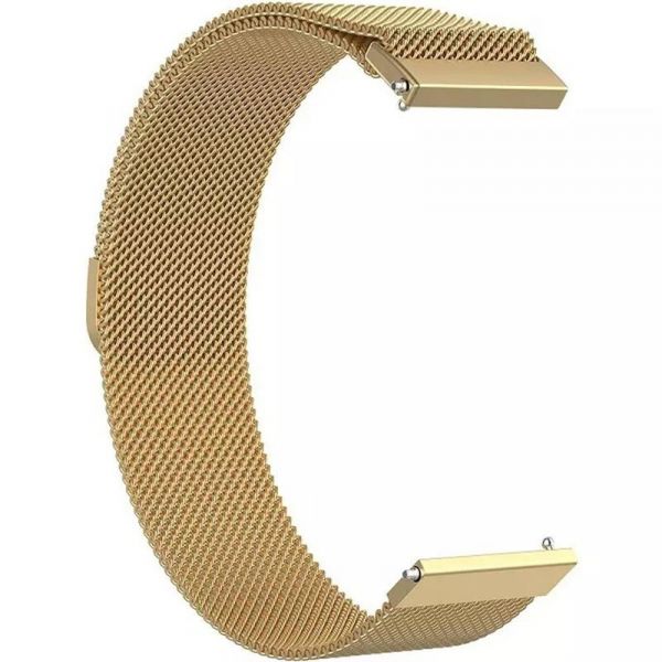 ������� BeCover Milanese Style ��� Samsung Galaxy (20mm)/Watch 5/ Watch 4 40/44mm/Watch 42mm/Watch Active/Active 2 40/44mm/Watch 3 41mm/Gear S2/Classic/Gear Sport Gold (707674) - �������� 2