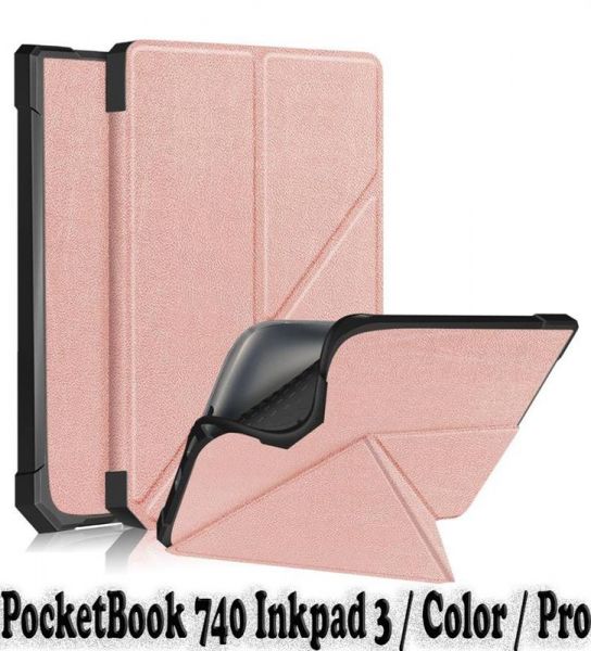 �����-������ BeCover Ultra Slim Origami ��� PocketBook 740 Inkpad 3/Color/Pro Rose Gold (707456) - �������� 1