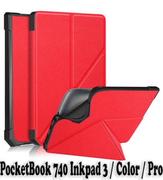 - BeCover Ultra Slim Origami  PocketBook 740 Inkpad 3/Color/Pro Red (707457) -  1