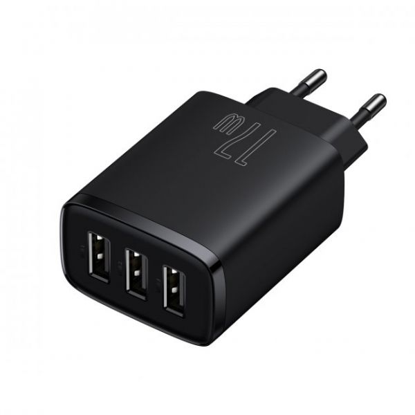    Baseus Compact 17W (3 USB) Black (CCXJ020101) -  2