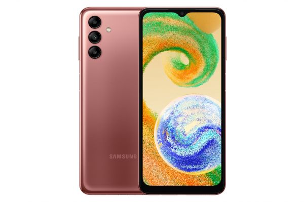  Samsung Galaxy A04s Copper, 2 Nano-SIM, 6.5" (1600x720, PLS), Samsung Exynos 850 (8x2.0 GHz), Mali G52, 3GB, 32GB, microSD, 50/2/2Mp + 5Mp, 4G, WiFi, BT, NFC, Type-C, 5000 mAh, Android 12 (SM-A047FZCUSEK) -  1