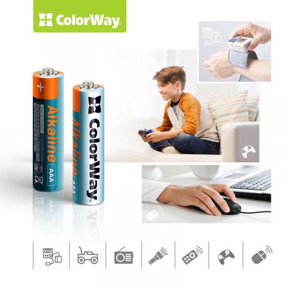  ColorWay Alkaline Power AAA/LR03 Plactic Box 24 -  3