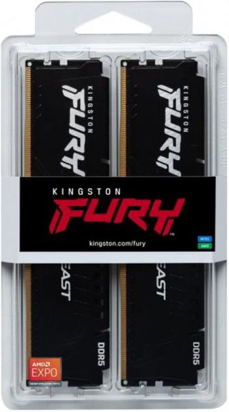   DDR5 2x32GB/5600 Kingston Fury Beast Black (KF556C36BBE2K2-64) -  6