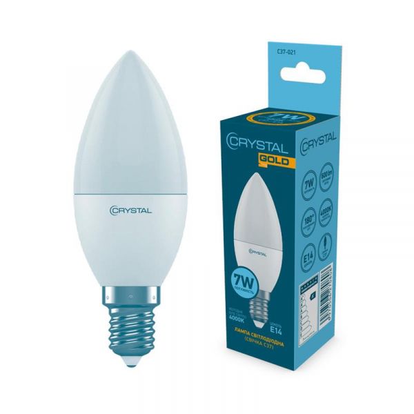 ����� ������������ ����� 7W E14 4000K CRYSTAL GOLD C37-021 - �������� 1