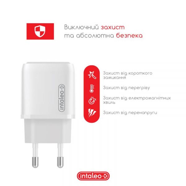 ��������� �������� ������� Intaleo TCGQPD125 (1USBx3A) White (1283126538827) - �������� 5