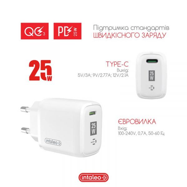 ��������� �������� ������� Intaleo TCGQPD125 (1USBx3A) White (1283126538827) - �������� 6