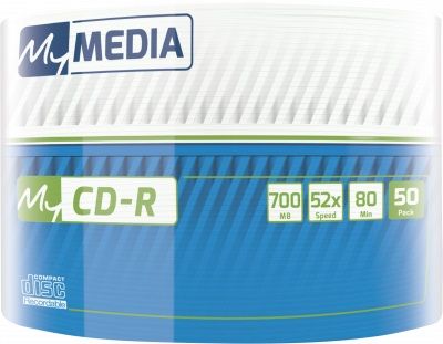 CD-R MyMedia (69206) 700MB 52x Wrap 50 Full Printable   -  1