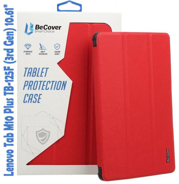 �����-������ BeCover Smart ��� Lenovo Tab M10 Plus TB-125F (3rd Gen) 10.61" Red (708306) - �������� 1