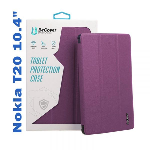 �����-������ BeCover Smart ��� Nokia T20 10.4" Purple (708044) - �������� 1