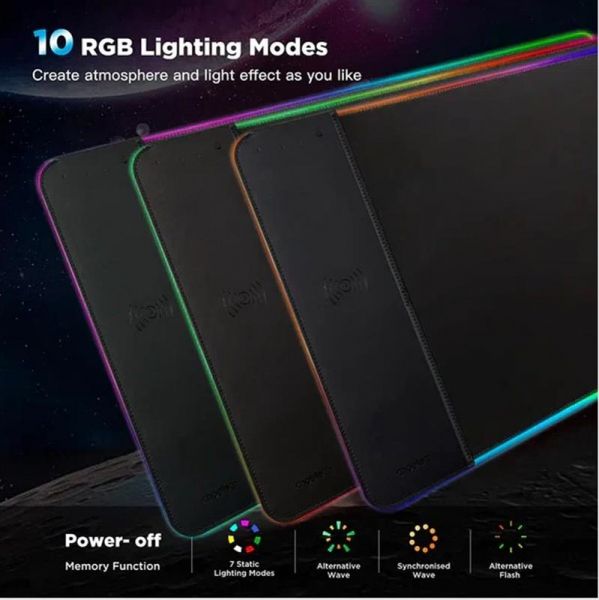 ������� ��� ���� � ����������� �������� �������� Choetech (T543-F) RGB Illuminated 15W Wireless Charging Mouse Pad - �������� 5