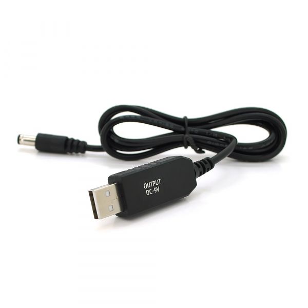    5.5/2.5mm(M)=> USB2.0 (Out:9V), 1, Black, OEM (KPFR/5-9/29887) -  1