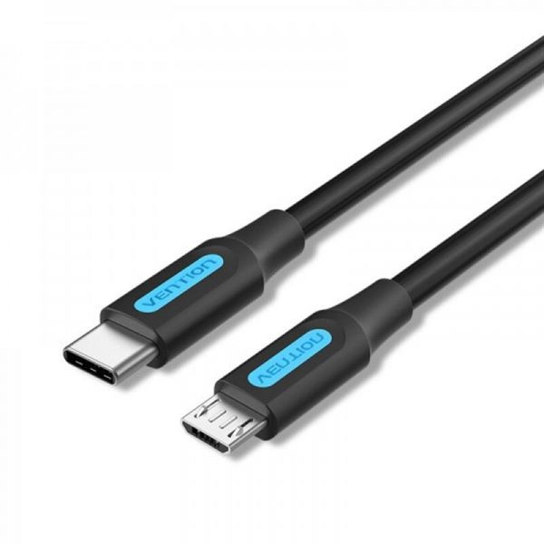 ������ Vention USB-C - microUSB, 1 m, Black (COVBF) - �������� 1