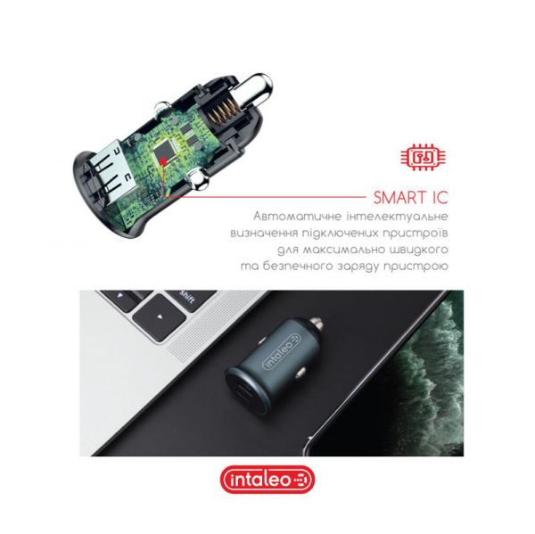������������� �������� ���������� Intaleo CCGQPD250 (2USB, 3A) Grey (1283126559518) - �������� 4