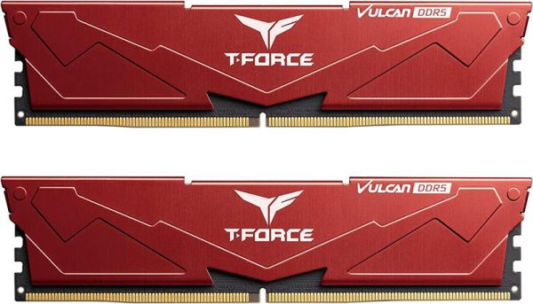 ������ ������ DDR5 2x16GB/6000 Team T-Force Vulcan Red (FLRD532G6000HC38GDC01) - �������� 1