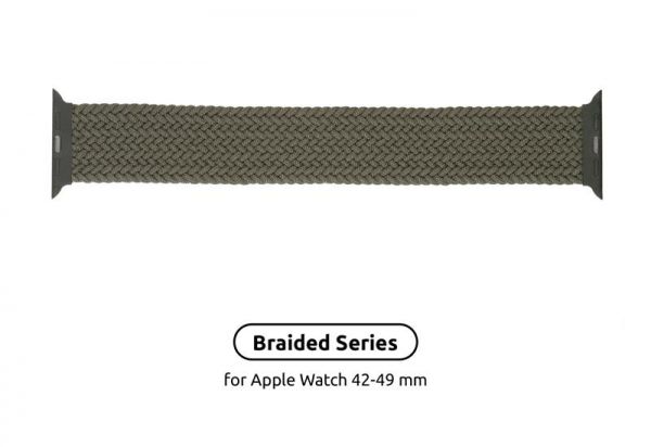  Armorstandart Braided Solo Loop  Apple Watch 42mm/44mm/45mm/49mm Inverness Green Size 6 (148 mm) (ARM58075) -  1