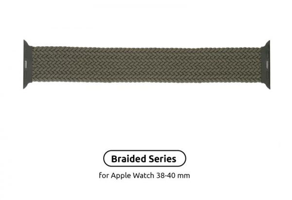 ������� Armorstandart Braided Solo Loop ��� Apple Watch 38mm/40mm/41mm Inverness Green Size 2 (120 mm) (ARM58063) - �������� 1