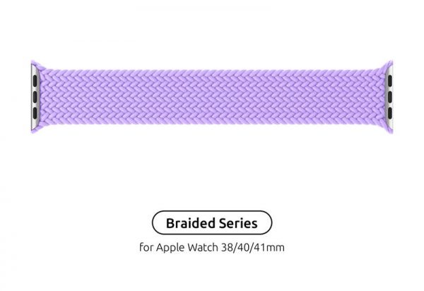 ������� Armorstandart Braided Solo Loop ��� Apple Watch 38mm/40mm/41mm Lavender Grey Size 2 (120 mm) (ARM64897) - �������� 1