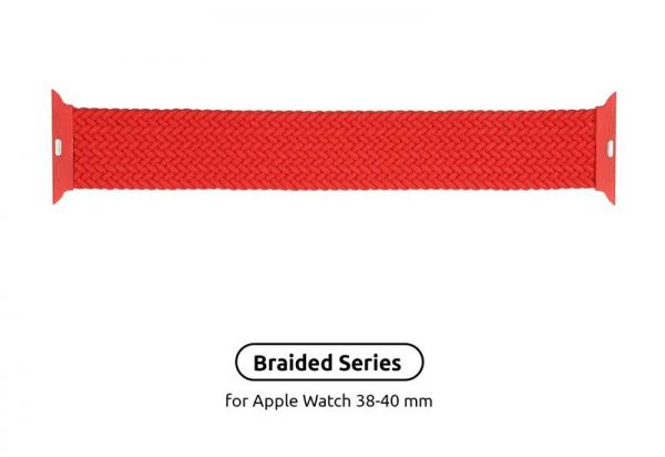  Armorstandart Braided Solo Loop  Apple Watch 38mm/40mm/41mm Red Size 2 (120 mm) (ARM58069) -  1