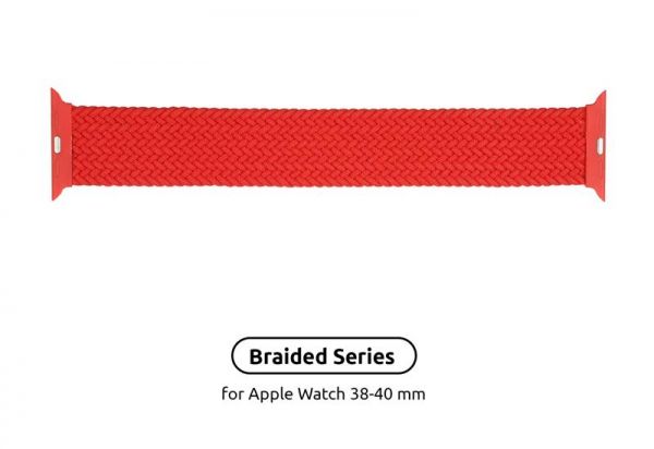 ������� Armorstandart Braided Solo Loop ��� Apple Watch 38mm/40mm/41mm Red Size 2 (120 mm) (ARM58069) - �������� 1