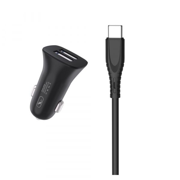    SkyDolphin SZ09T (2USB, 3.4A) Black (AZP-000110) +  Type-C -  1
