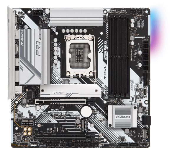 ����������� ����� LGA1700, ASRock B760M Pro RS, B760, 4xDDR5, Int.Video(CPU), 4xSATA3, 3xM.2, 1xPCI-E 5.0 x16, 1xPCI-E 3.0 x16, 1xM.2 (Key E), ALC897, RTL8125BG, 7xUSB3.2/6xUSB2.0, HDMI/DP, CrossFire, MicroATX - �������� 3