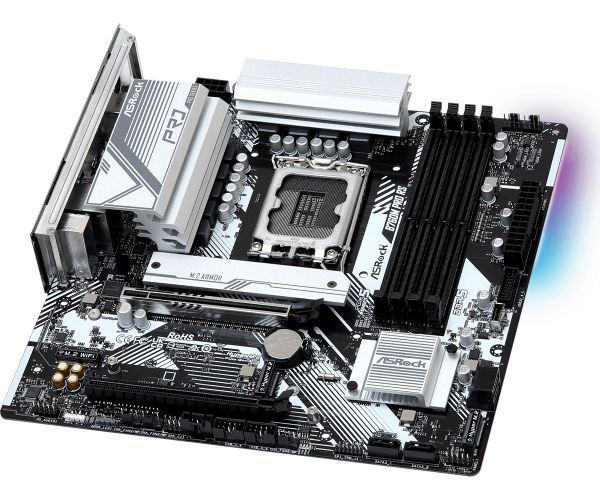 ����������� ����� LGA1700, ASRock B760M Pro RS, B760, 4xDDR5, Int.Video(CPU), 4xSATA3, 3xM.2, 1xPCI-E 5.0 x16, 1xPCI-E 3.0 x16, 1xM.2 (Key E), ALC897, RTL8125BG, 7xUSB3.2/6xUSB2.0, HDMI/DP, CrossFire, MicroATX - �������� 4