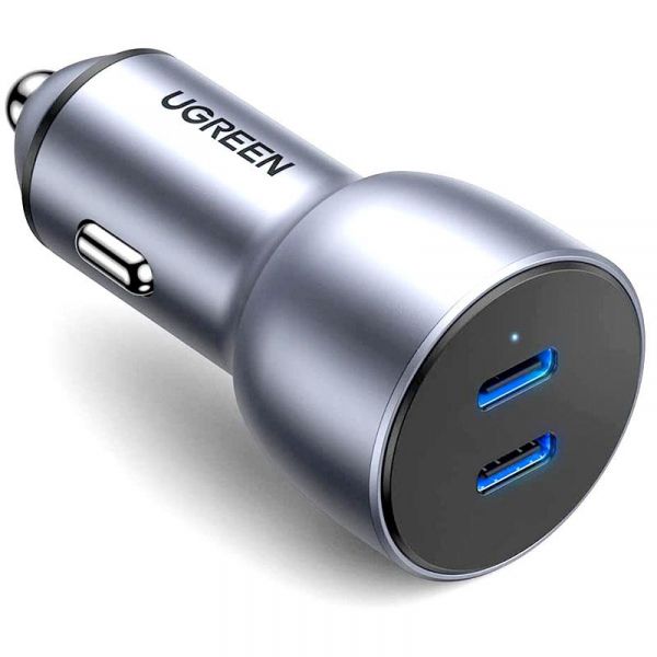    Ugreen CD213 (2xUSB 40W (USB-C) QC 3.0+ Gray (70594) -  3