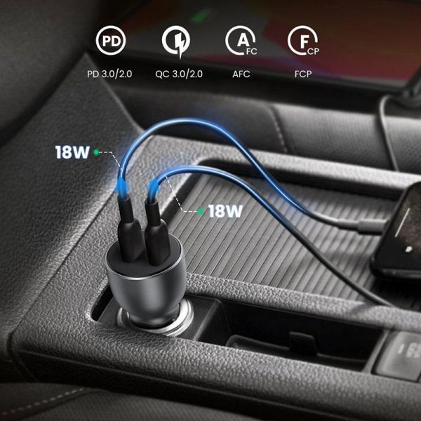    Ugreen CD213 (2xUSB 40W (USB-C) QC 3.0+ Gray (70594) -  5