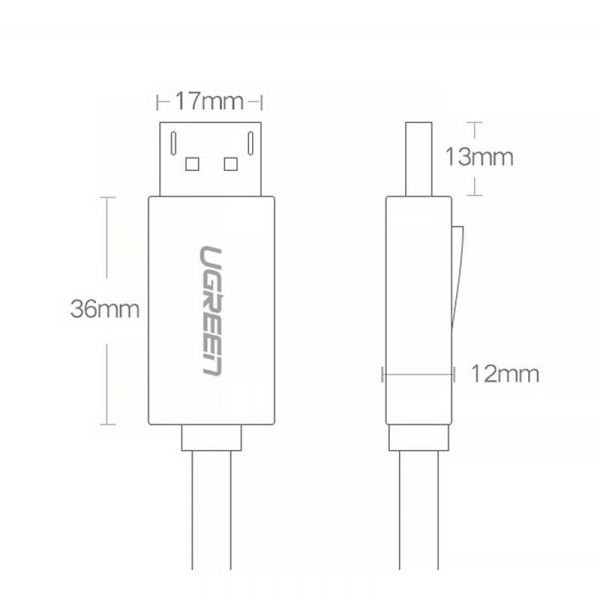  Ugreen DP102 DisplayPort - DisplayPort, 5 , Black (10213) -  4