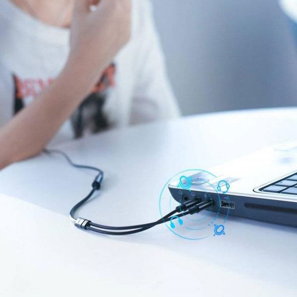 ������ Ugreen AV140 AUX 3.5 �� TRRS  - TRSx2, 0.2 �, Black (20899) - �������� 5