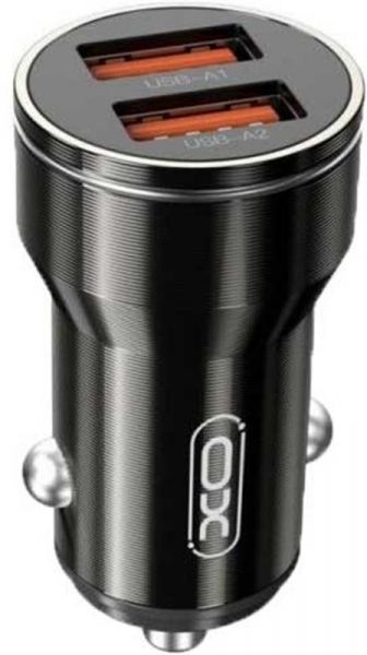    XO CC48 Smart Metal (2USB, 2.4A) Black (XO-CC48m-BK) +  microUSB -  1