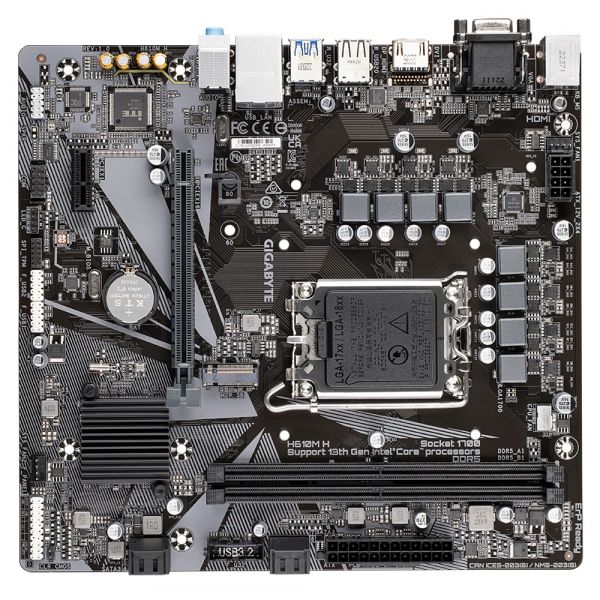 ���.����� LGA1700, Gigabyte H610M H, H610, 2xDDR5, Int.Video(CPU), 4xSATA3, 1xM.2, 1xPCI-E 16x 4.0, 1xPCI-E 1x 3.0, ALC997, GLan, 4xUSB3.2/8xUSB2.0, VGA/HDMI, MicroATX - �������� 4
