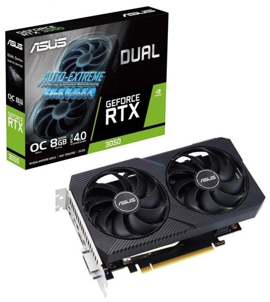 ���������� GF RTX 3050 8GB GDDR6 Dual OC V2 Asus (DUAL-RTX3050-O8G-V2) - �������� 1