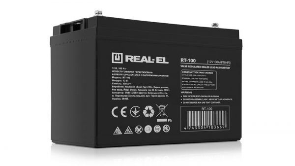      REAL-EL 12V 100AH (EL122200001) AGM -  1